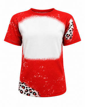 ILTEX Apparel Cheetah Red Faux Bleached Kids Top