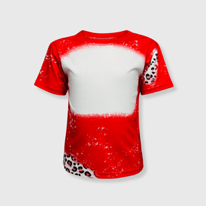 ILTEX Apparel Cheetah Red Faux Bleached Kids Top