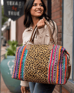 ILTEX Apparel Cheetah Serape Weekender Bag
