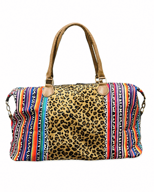 ILTEX Apparel Cheetah Serape Weekender Bag