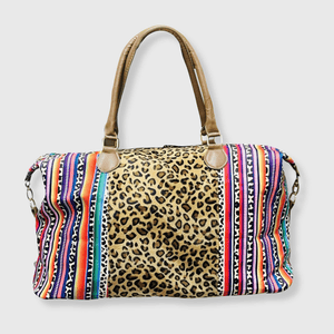 ILTEX Apparel Cheetah Serape Weekender Bag