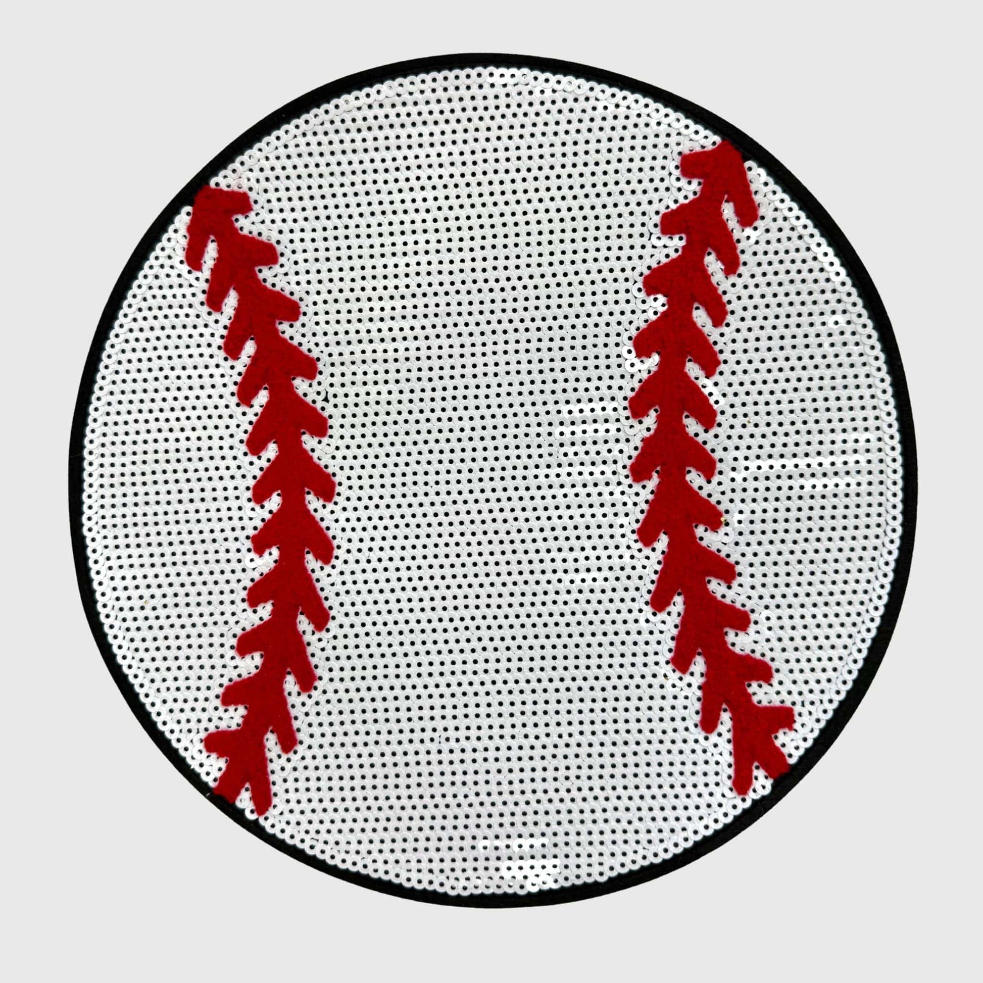 ILTEX Apparel Chenille Patches Baseball CP1229 - Sequin Sports Ball Patch Collection