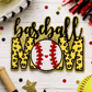 ILTEX Apparel Chenille Patches Baseball Mom CP1241 - Glitter Leopard Sports Mom Chenille Patch Collection