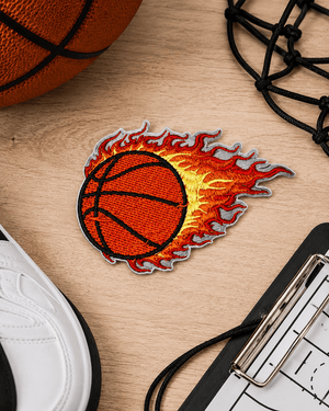 ILTEX Apparel Chenille Patches BasketBall CP1248 - Fireball Sports Hat Patches