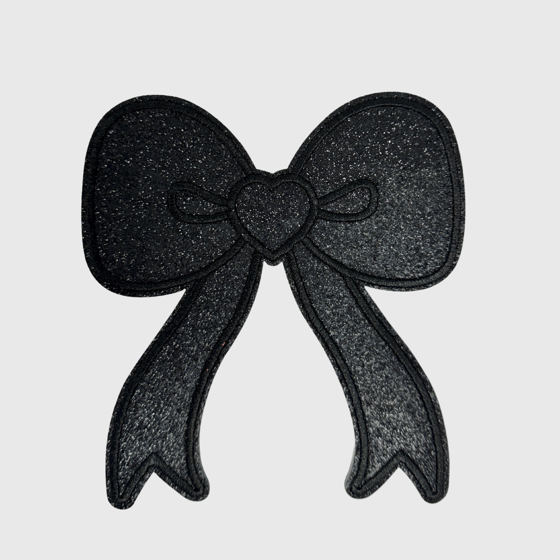 ILTEX Apparel Chenille Patches Black CP1211 - Glitter bows Patch