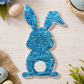 ILTEX Apparel Chenille Patches Blue CP1052 - Easter Rabbit Chenille Sequin Patch (Small)