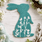 ILTEX Apparel Chenille Patches Blue CP1206 - Pastel Easter Bunny Patch