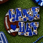 ILTEX Apparel Chenille Patches Blue CP1212 - Game Day Football Cheetah Patch