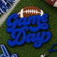 ILTEX Apparel Chenille Patches Blue Football CP1210 - Game Day Chenille Patch