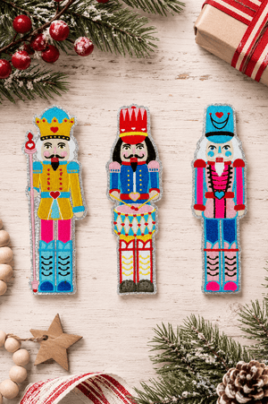 ILTEX Apparel Chenille Patches Bundle - 3 pack CP1130 - Nutcracker Figures