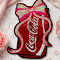 ILTEX Apparel Chenille Patches Coca Cola CP1224 - Sequin Soda Can Patch with Bow