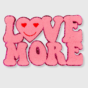 ILTEX Apparel Chenille Patches CP1013 - 'Love More' Chenille Patch