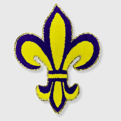 ILTEX Apparel Chenille Patches CP1030 - Mardi Gras Fleur De Lis Chenille Patch