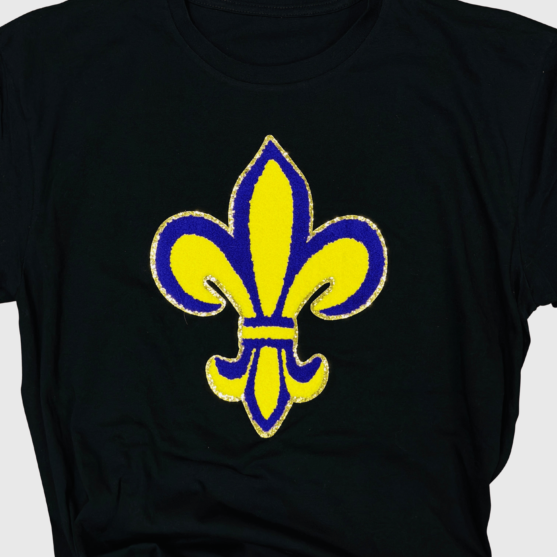 ILTEX Apparel Chenille Patches CP1030 - Mardi Gras Fleur De Lis Chenille Patch