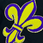 ILTEX Apparel Chenille Patches CP1030 - Mardi Gras Fleur De Lis Chenille Patch