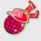 ILTEX Apparel Chenille Patches CP1046 - Disco Ball Cowboy Chenille Sequin Patch