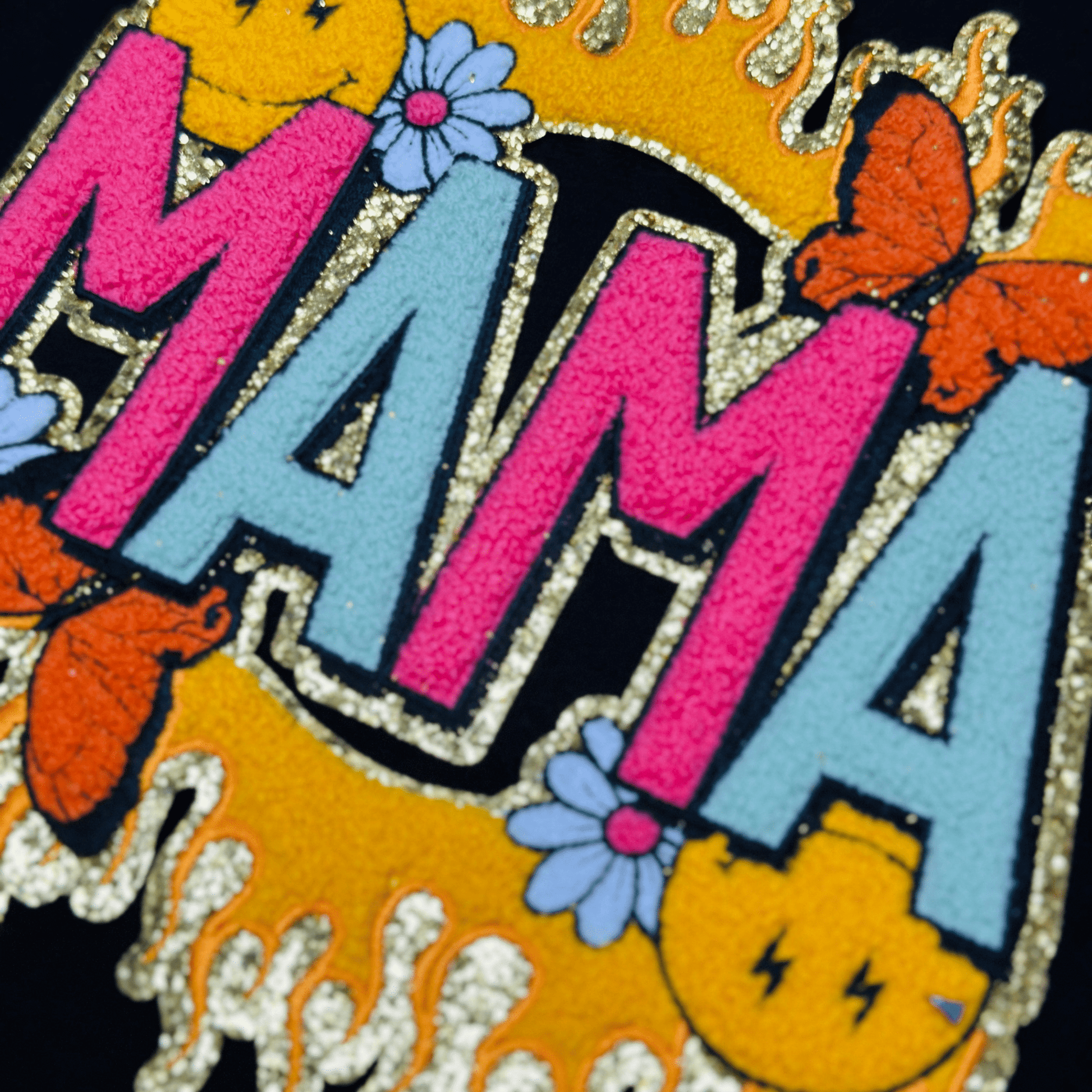 ILTEX Apparel Chenille Patches CP1048 - Burning MAMA Chenille Patch