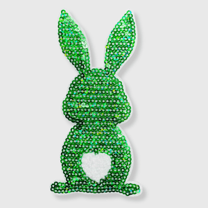 ILTEX Apparel Chenille Patches CP1052 - Easter Rabbit Chenille Sequin Patch (Small)