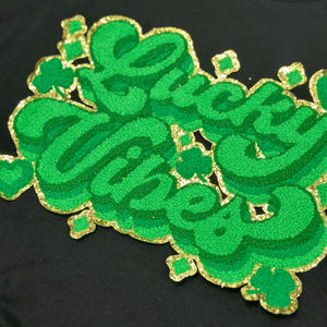 ILTEX Apparel Chenille Patches CP1054 - Lucky Vibes Chenille Patch