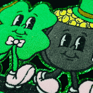 ILTEX Apparel Chenille Patches CP1059 - Trendy Dual Shamrock Chenille Patch