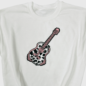 ILTEX Apparel Chenille Patches CP1062 - Guitar Cow Chenille Patch