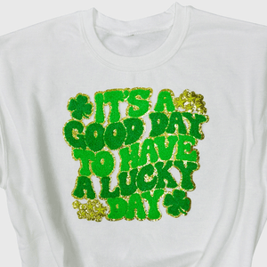 ILTEX Apparel Chenille Patches CP1068 - 'Its a Good Day to Have a Luck Day' Chenille Patch