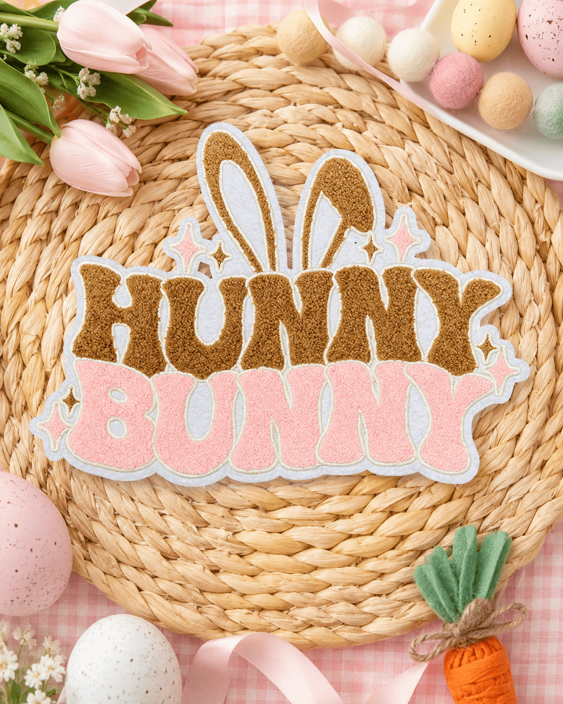 ILTEX Apparel Chenille Patches CP1070 - Hunny Bunny Chenille Patch