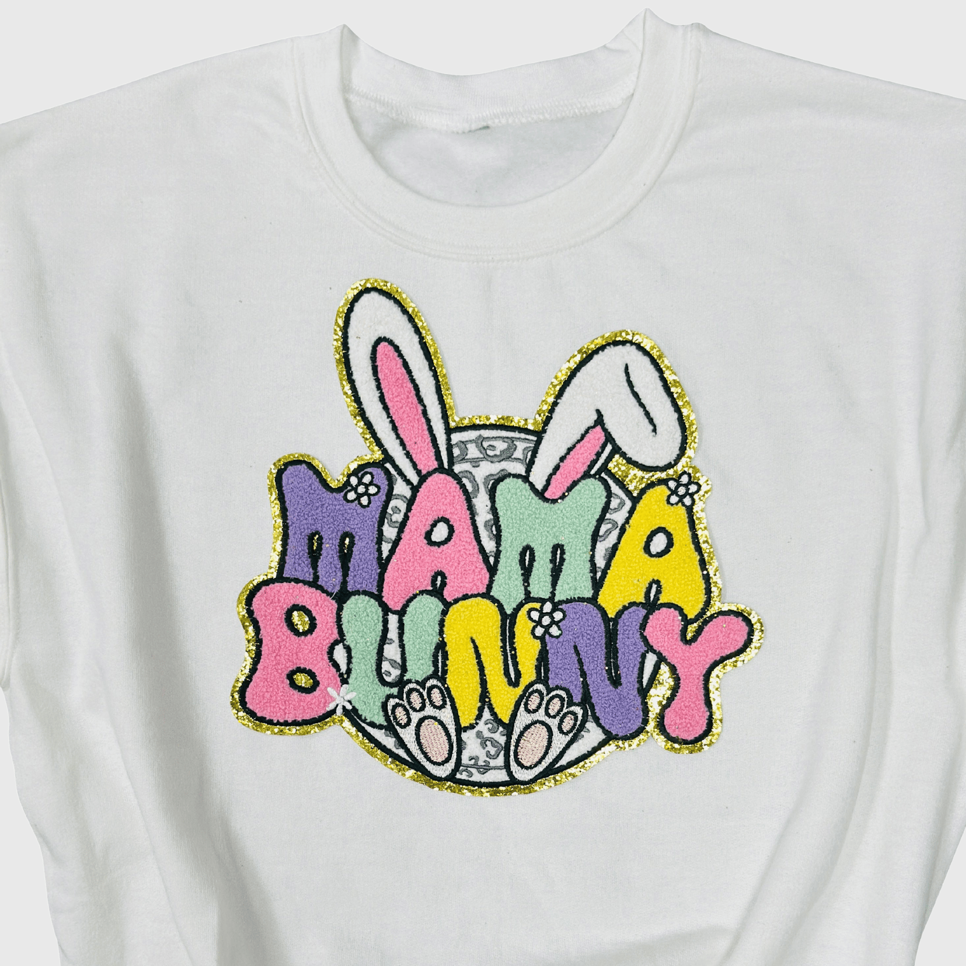 ILTEX Apparel Chenille Patches CP1073 - MAMA Bunny Chenille Patch