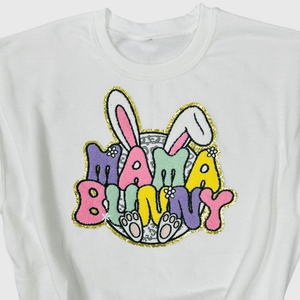 ILTEX Apparel Chenille Patches CP1073 - MAMA Bunny Chenille Patch
