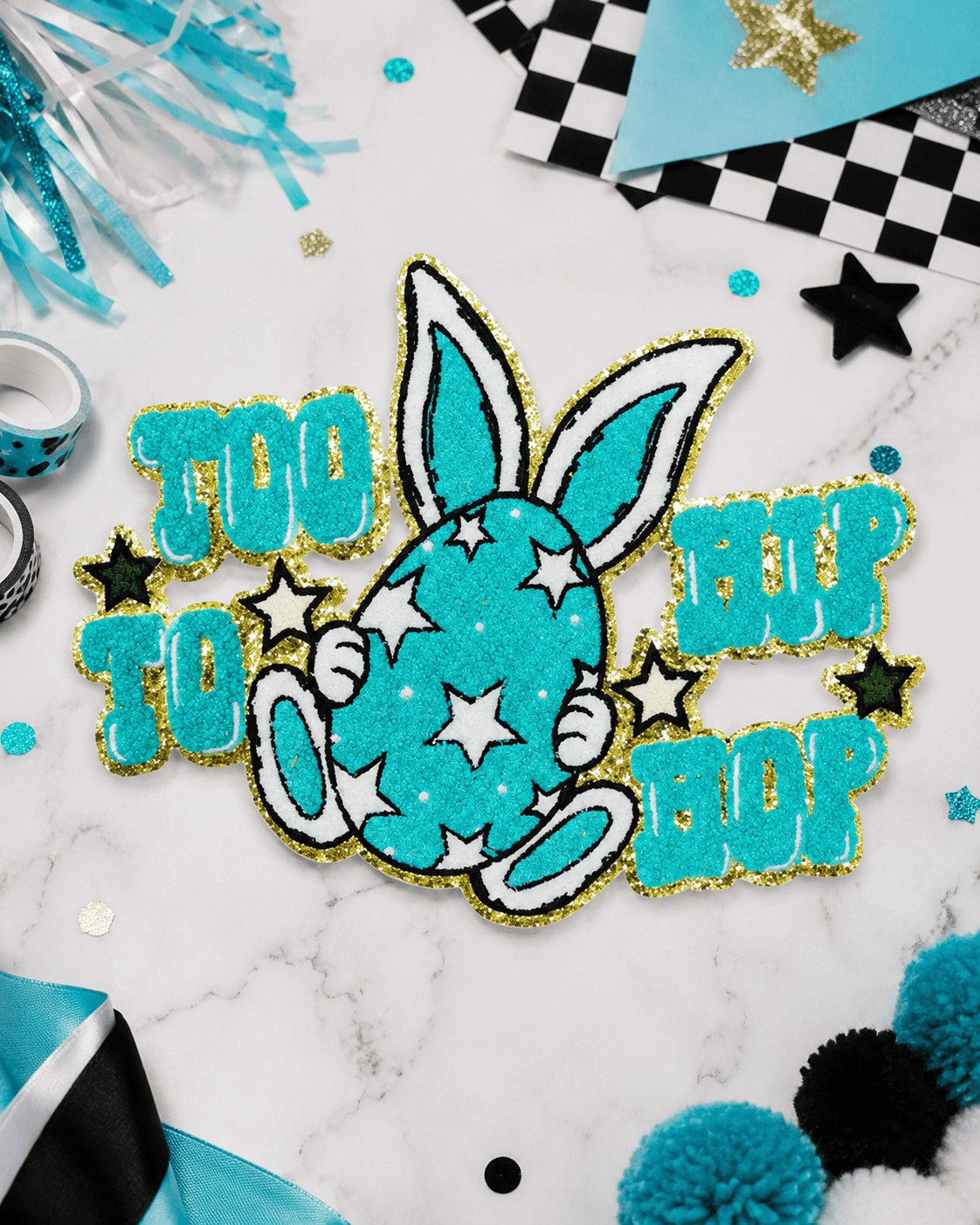 ILTEX Apparel Chenille Patches CP1077 - 'Too Hip To Hop' Chenille Patch