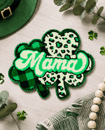 ILTEX Apparel Chenille Patches CP1086 -  St. Patrick Mama Clover Chenille Patch