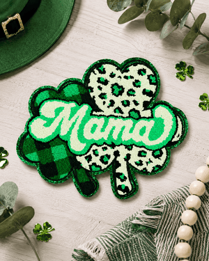 ILTEX Apparel Chenille Patches CP1086 -  St. Patrick Mama Clover Chenille Patch