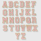 ILTEX Apparel Chenille Patches CP1092 -  Pink with Gold Chenille Letters