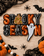 ILTEX Apparel Chenille Patches CP1099 - Spooky Season Sequin Patch