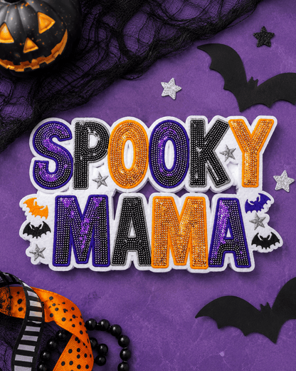 ILTEX Apparel Chenille Patches CP1100 - Spooky Mama Sequin Patch