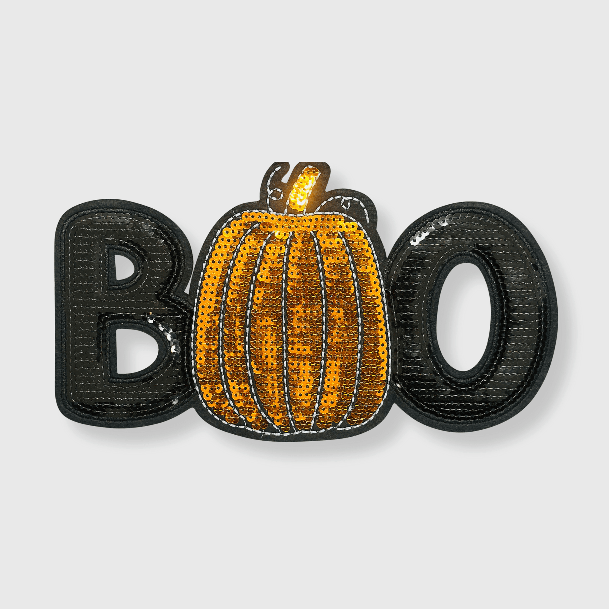 ILTEX Apparel Chenille Patches CP1102 - BOO Pumpkin Sequin Patch