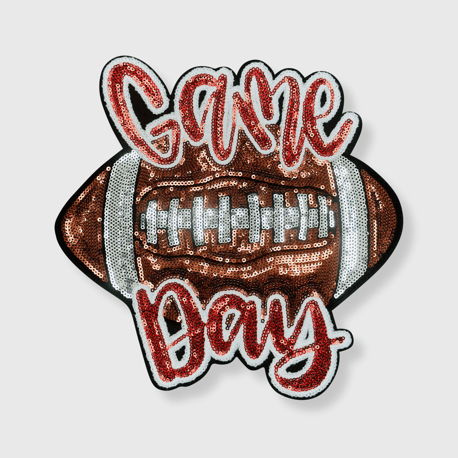 ILTEX Apparel Chenille Patches CP1105 - Game Day Football Sequin Patch