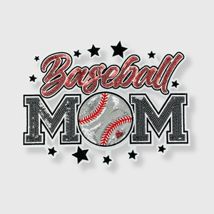 ILTEX Apparel Chenille Patches CP1106 - Baseball Mom Stars