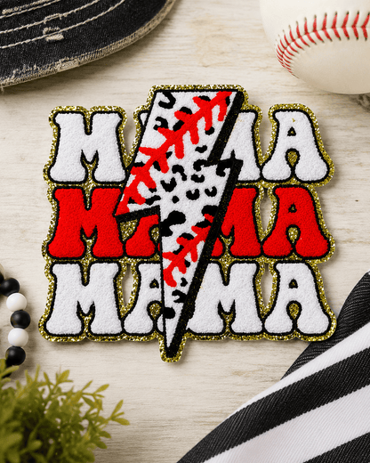 ILTEX Apparel Chenille Patches CP1110 - Baseball MAMA Trio