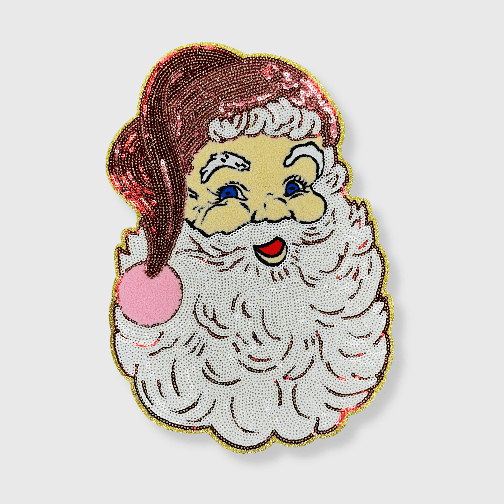 ILTEX Apparel Chenille Patches CP1126 - Santa Pink Sequins