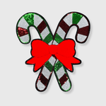 ILTEX Apparel Chenille Patches CP1128 - Candy Cane Bow
