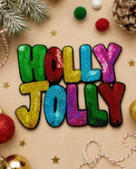 ILTEX Apparel Chenille Patches CP1129 - Holly Jolly