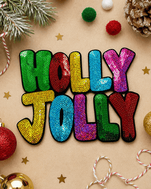 ILTEX Apparel Chenille Patches CP1129 - Holly Jolly