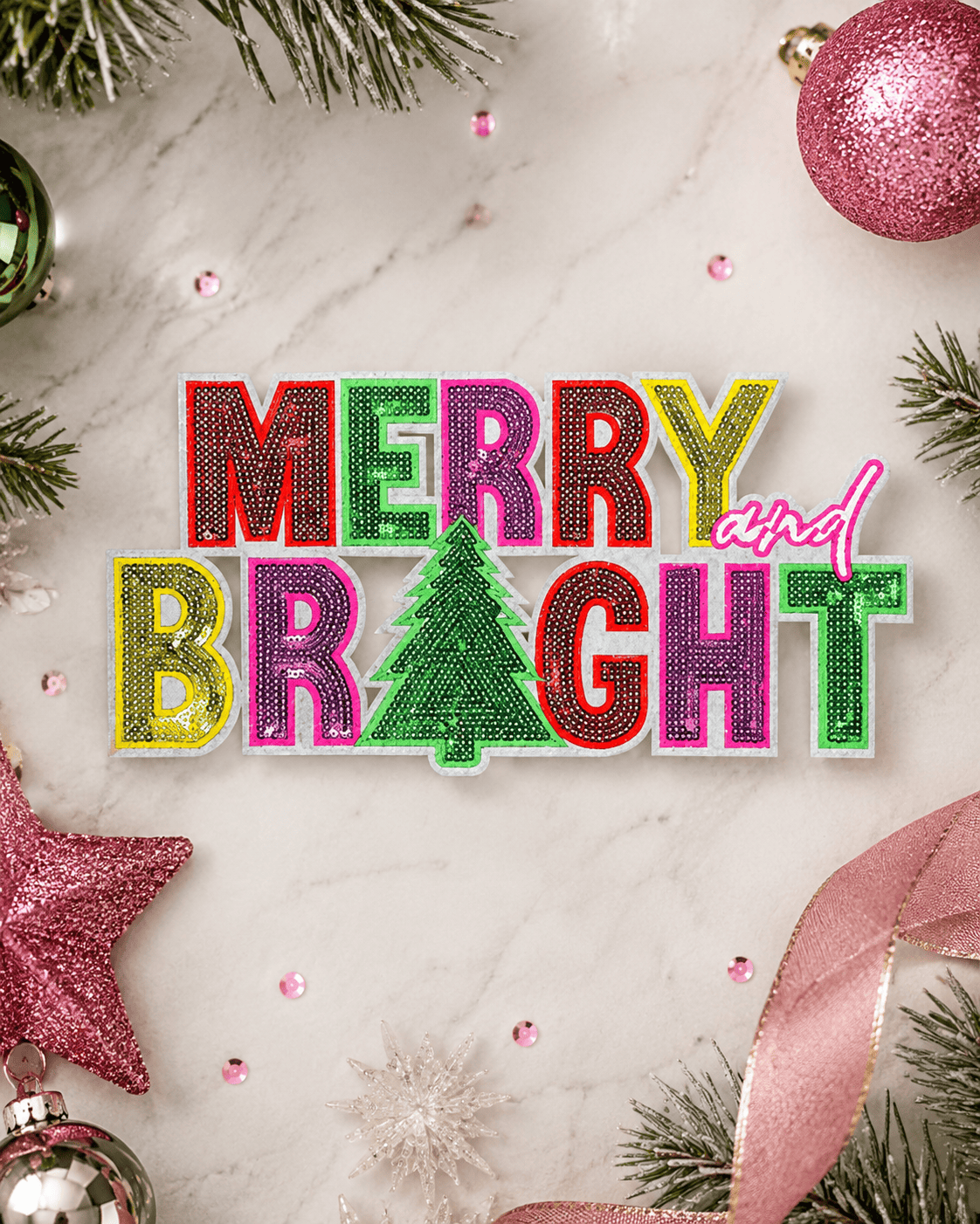 ILTEX Apparel Chenille Patches CP1133 - Merry and Bright