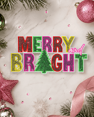 ILTEX Apparel Chenille Patches CP1133 - Merry and Bright