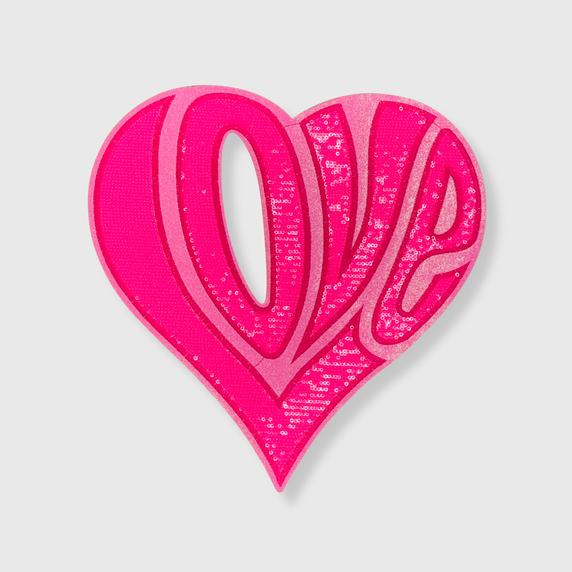 ILTEX Apparel Chenille Patches CP1138 - Love Pink Heart