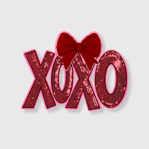 ILTEX Apparel Chenille Patches CP1141 - XOXO Red Bow