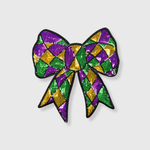 ILTEX Apparel Chenille Patches CP1145 - Mardi Gras Bow