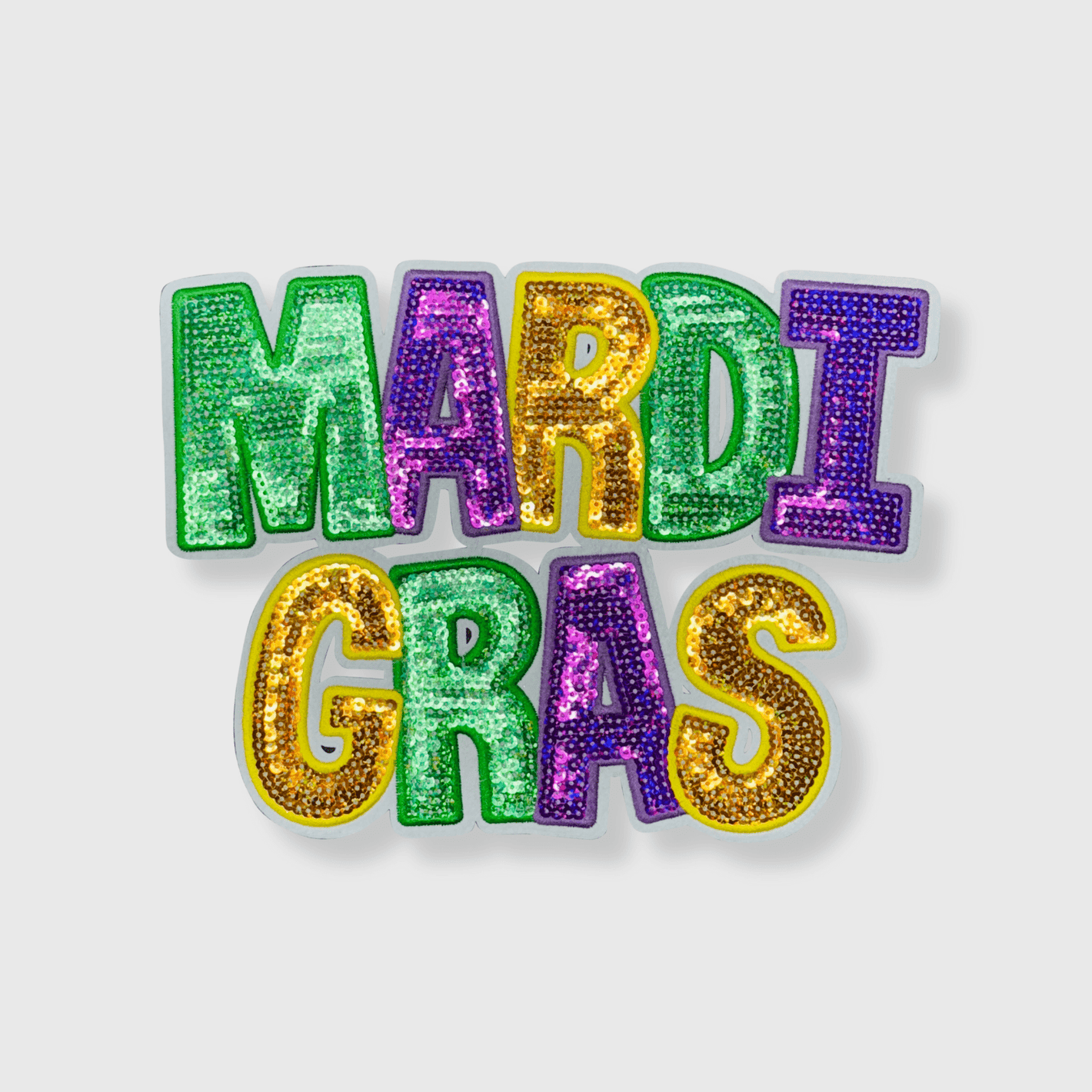 ILTEX Apparel Chenille Patches CP1146 - Mardi Gras Sequins