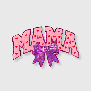 ILTEX Apparel Chenille Patches CP1147 - Mama Bow Pink